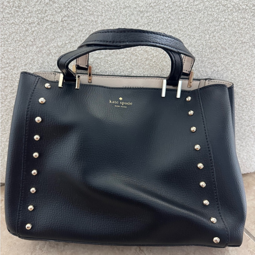 Kate Spade Black Studded Satchel Bag